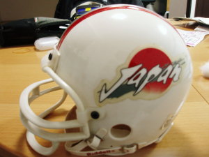 日本アメリカンフットボール代表チームのミニチュアヘルメット